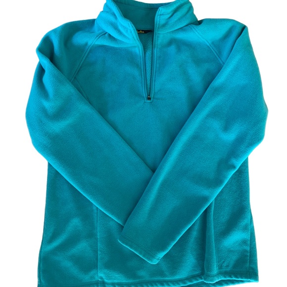 Cabelas Turquoise Fleece Quarter zip pullover - Picture 4 of 11